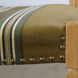 Danish modern brutalist oak dining chairs by Henning Kjærnulf, 1960s, set of 6