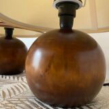 Pair of bedside lamps foot ball