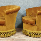 Pair of toad chairs in the shape of the Napoleon III era around 1850