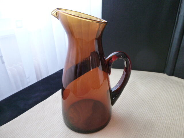 Carafe in amber blown glass 1.4 l