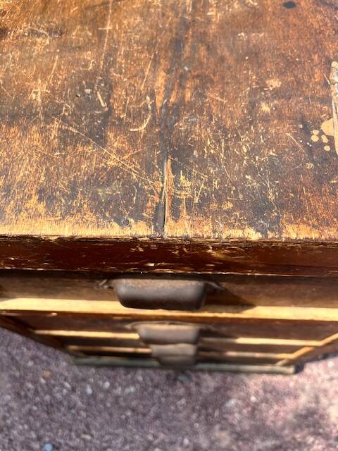 Cabinet - 4 drawer trade furniture with shell handles