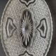 Aperitif dish in molded glass. stylish boho chic. starry, cross, leafy patterns