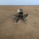 Brass lotus candle holder
