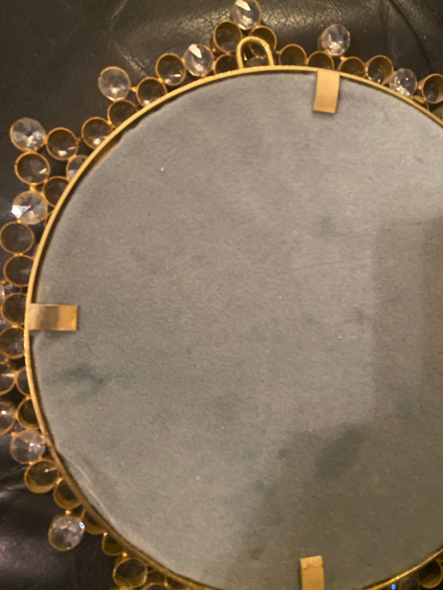 Hollywood Regency Crystal Mirror by Pawla
