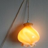 Murano style honey globe portable lamp 1970
