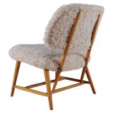 "Teve" Modern Mid-Century Chair in Lambskin/Shearling by Alf Svensson, Sweden, 1955