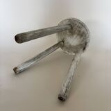 White wooden stool