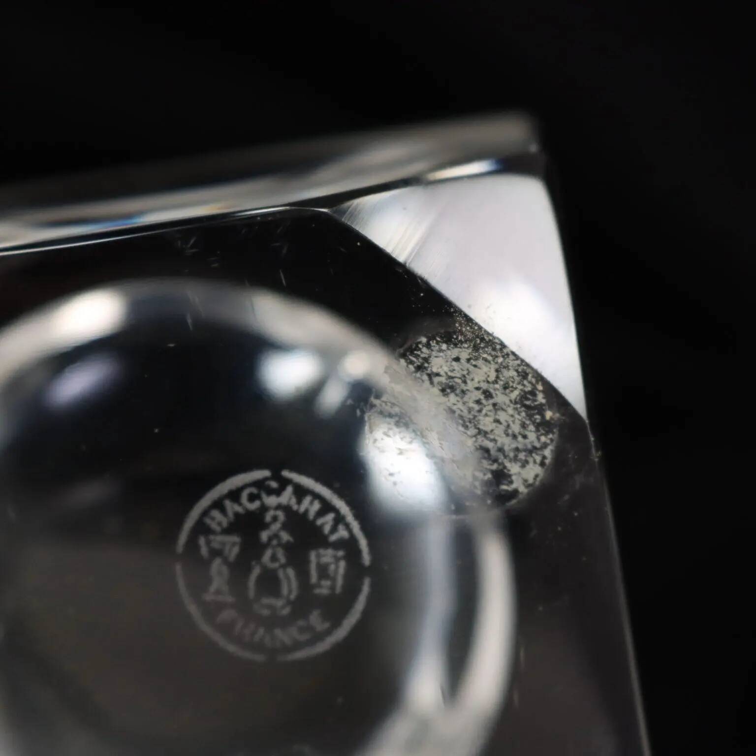 Baccarat crystal vintage plateau, France, 20th century