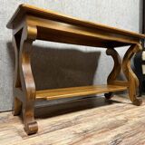 large Charles X style console table in walnut
