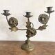 Antique 3-light 19th century candlestick