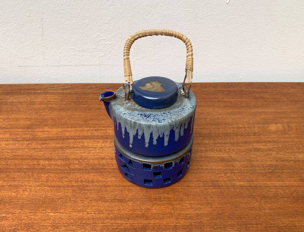 Mid-century German studio teapot with tea warmer by Melitta Teubner, 1960s, set of 2.