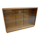 Vintage shop display cabinet with sliding doors