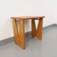 Vintage Guillerme and Chambron coffee and side table in solid oak and ceramic from the 50s and 60s