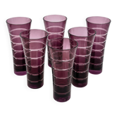 6 wheel-cut glasses 1970