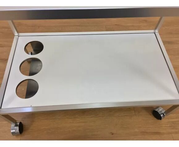 1970 minimalist serving in brushed aluminum reversible tray