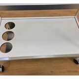 1970 minimalist serving in brushed aluminum reversible tray