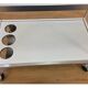 Desserte minimaliste 1970 en aluminium brossé plateau réversible