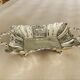 St Louis XV style letter tray, empty pocket, 20th century, in repoussé metal.