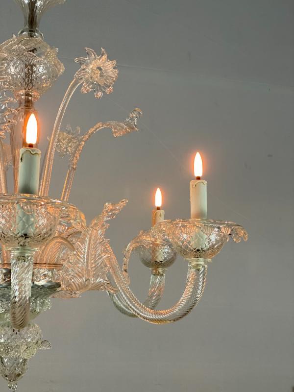 Venetian Lustre In Murano Glass 6 Arm Of Light