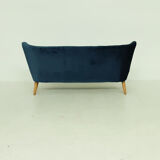 Mid-century velvet "cocktail" sofa, 1960