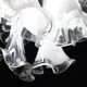Great Design Murano Glass White Chandelier “Calle” by Venini, 1970
