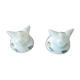 Salt and pepper shaker pig in faience