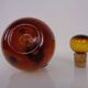 Italian amber glass decanter with stopper, 1960s