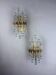 Pair of Venini wall lights, Murano cut glass, 1970, Italy