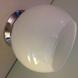 Ceiling light globe opened in opaline white vintage 60
