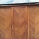 Vintage wardrobe compass feet with 3 sliding oak doors.