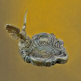 Antique decorative brass ashtray or pocket emptier - Made in Italy - Registered Design