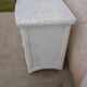 Commode blanche rotin osier incurvé