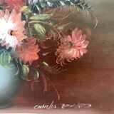 Oil on canvas bouquet of flowers