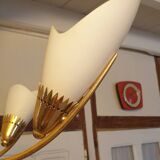 Four-light opaline chandelier