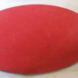 Beveled oval table mirror