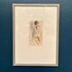 Swedish Watercolour on Paper “Nude Study” by Helge W. Högbom