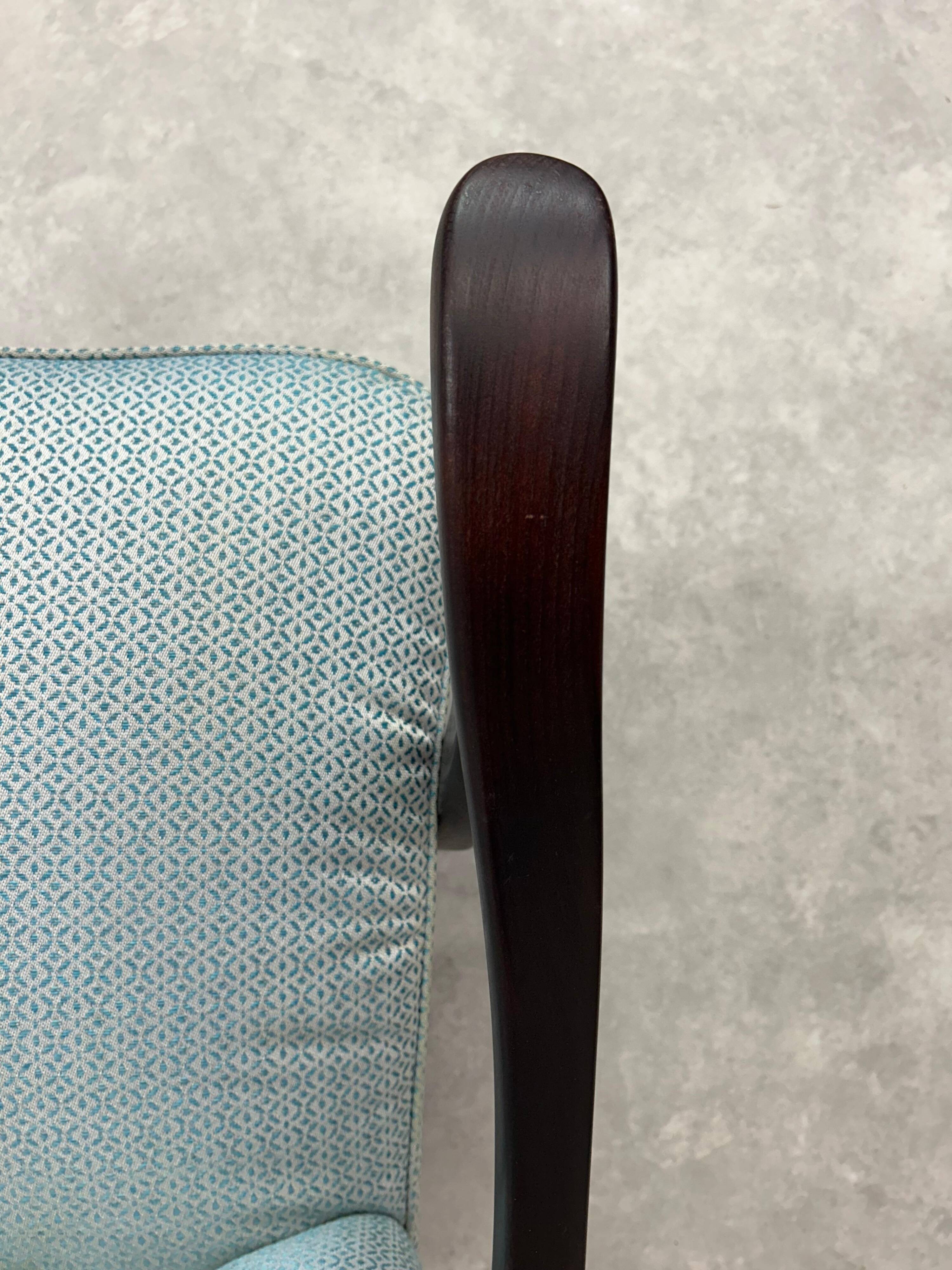 Art Deco blue club chairs