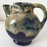Blue and beige glazed stoneware jug, model 218