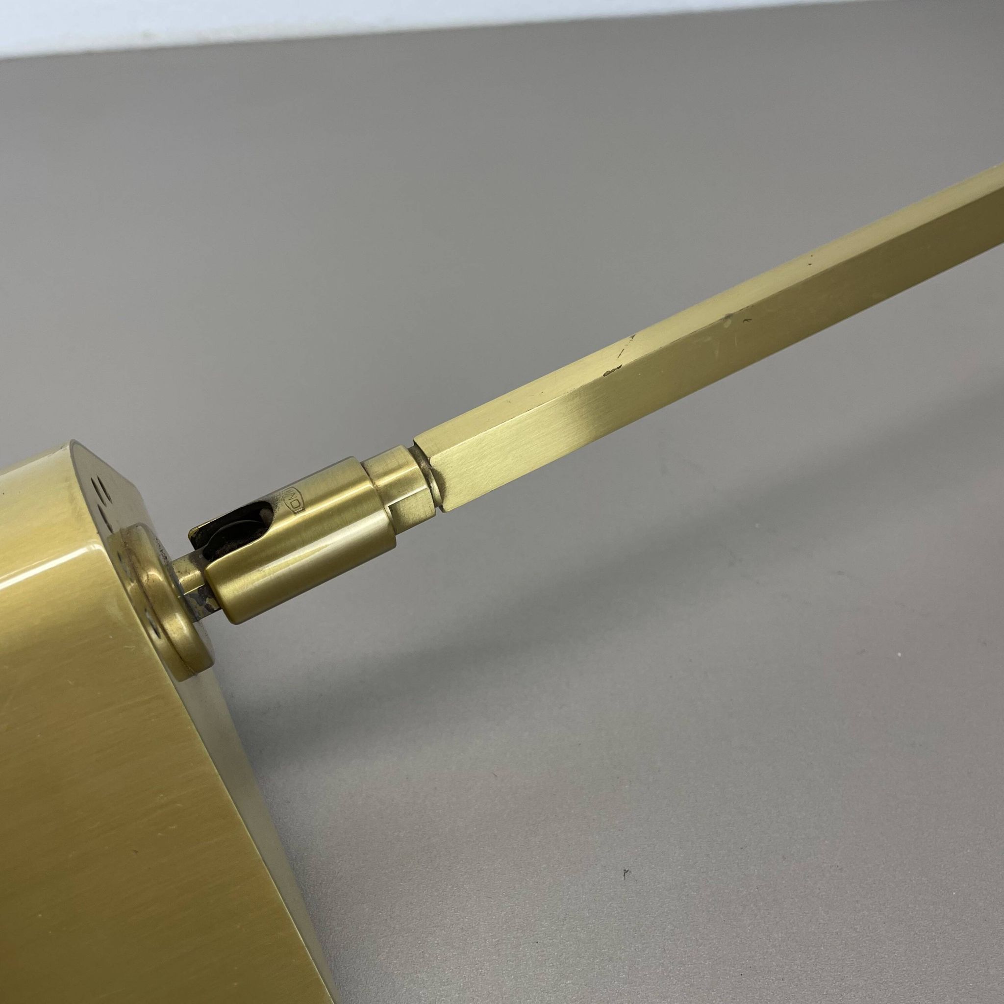 Large 77cm  omi swing arm brass acryl glass wall light italy 1970s
