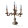 Vintage electric candelabrum with 4 lights in patinated bronze or brass.