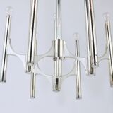 Mid-Century Lustre Gaetano Sciolari Sirius Silvered, Lightolier, Italy