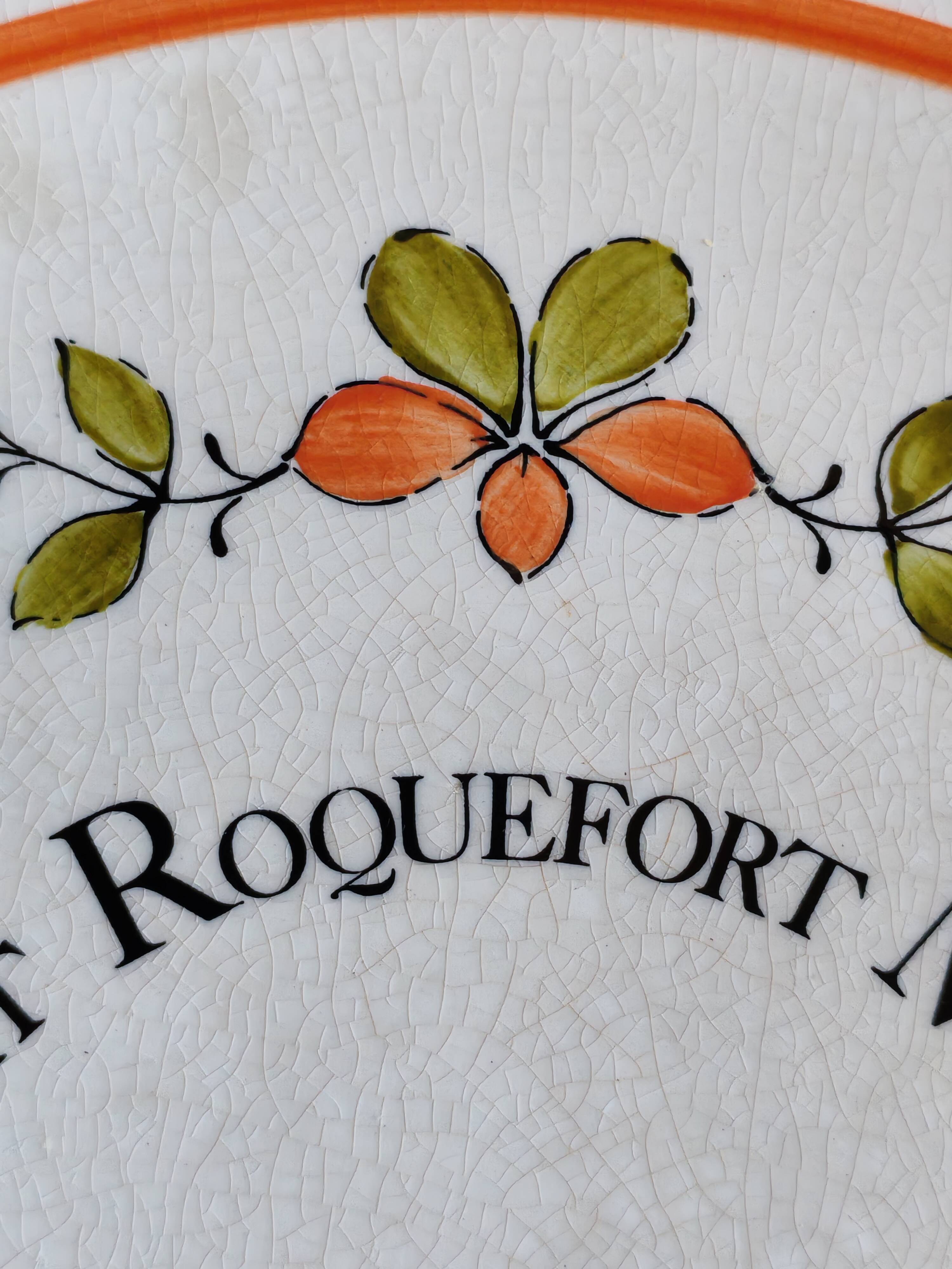 Vintage Cheese Plate Gien France Handmade decor My Kitchen