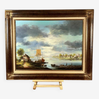 Oil painting on canvas by Van NYER