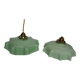 Suspensions abat jour opaline vert pastel