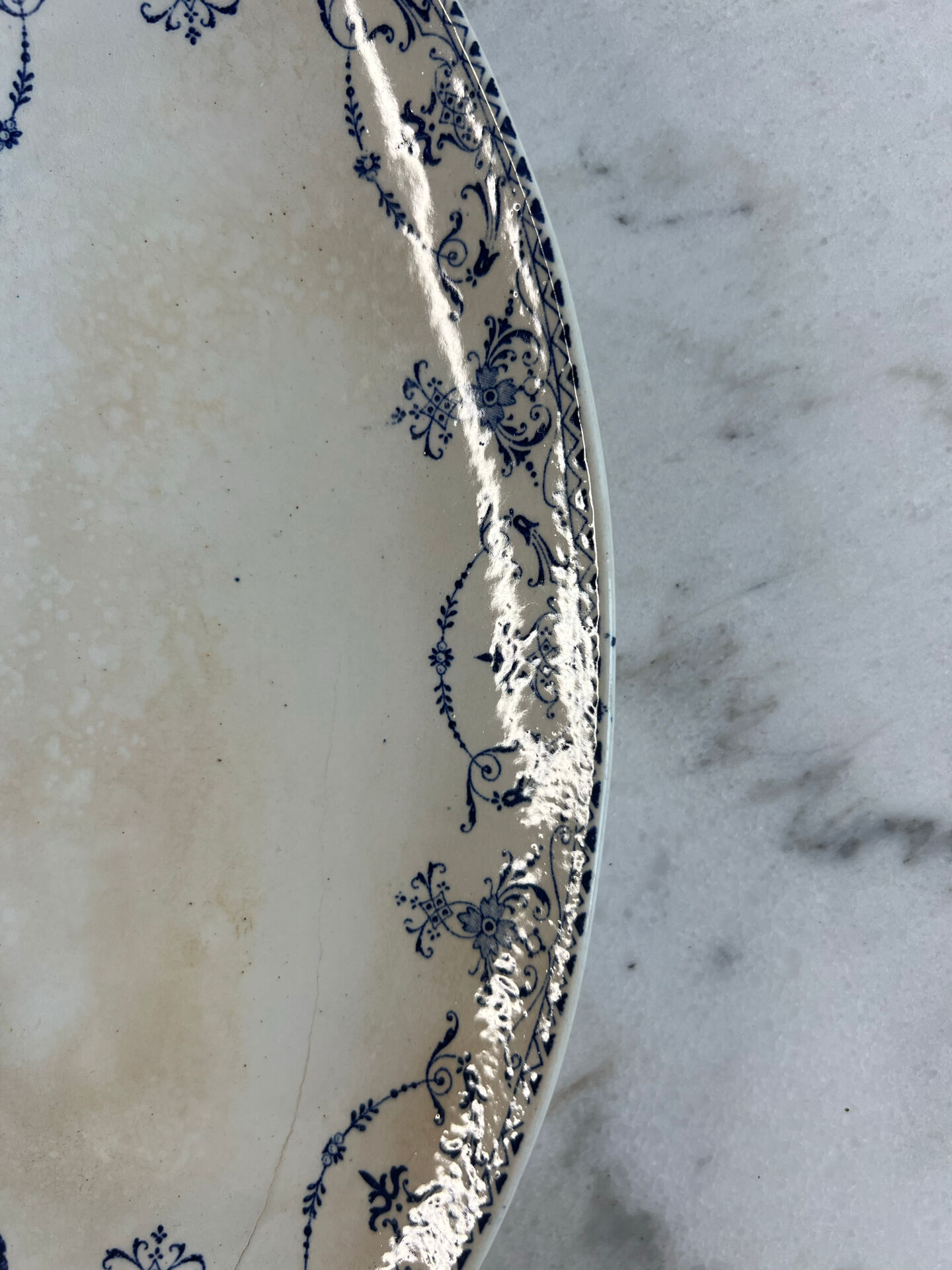 Set of 2 oval dishes Lunéville KG — Moustiers Collection, Earthenware