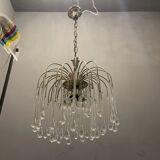 Murano glass drop waterfall chandelier, 1960s