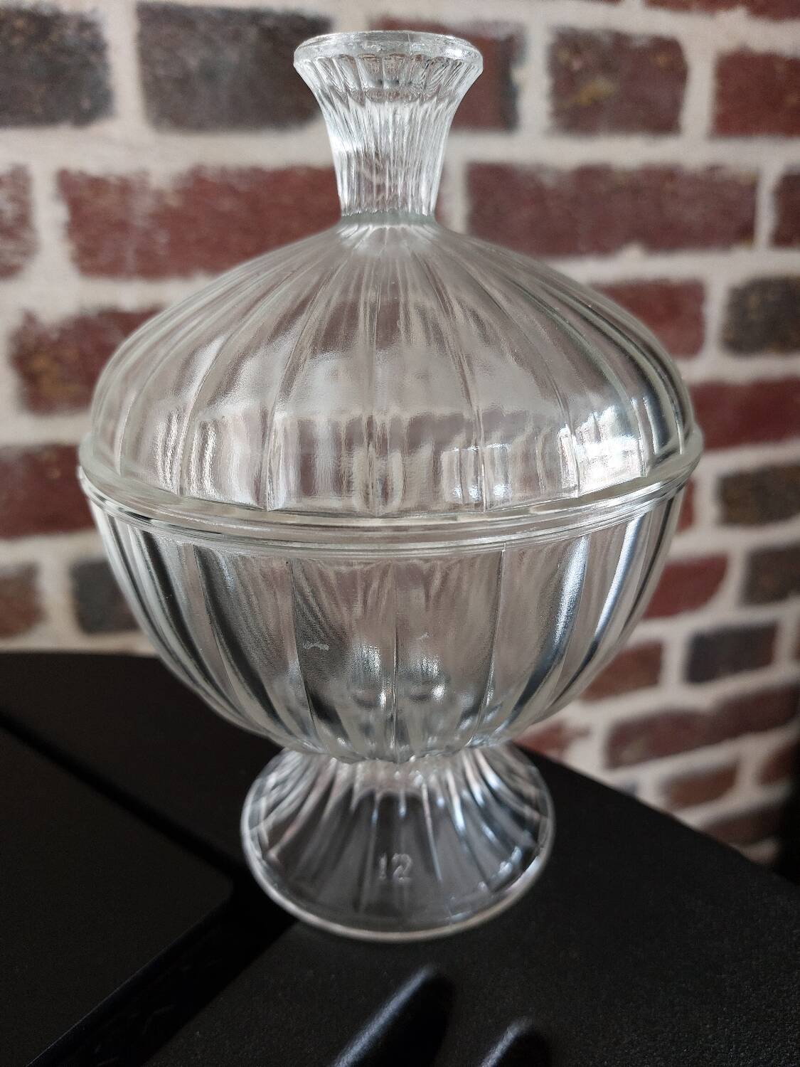Old sugar bowl or glass candy dish