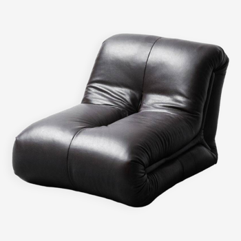 Fauteuil en cuir Pagru par Claudio Vagnoni pour 1P