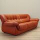 Red leather sofa, Italian design, 1970s, manufacturer: PelleRossi