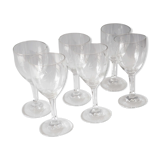 Set of 6 chiseled glasses